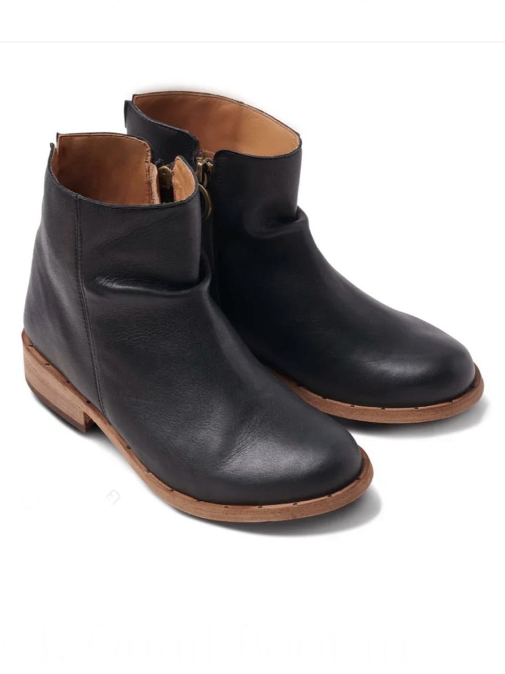 BEEK Saddle Quail Leather Zip Up Ankle Booties
